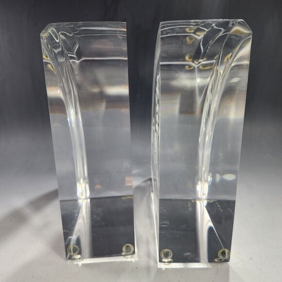 Lucite Bookends Wintrade of Beverly Hills CA Golfer Gift Golf Course Decor VTG - Picture 8 of 10